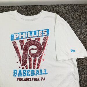 2024 Philadelphia Phillies Shirt New Era Vintage Logo Cooperstown Mens 2XL
